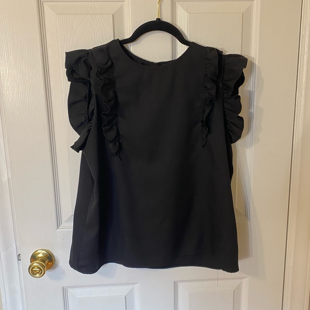 SHEIN Ruffled Sleeve Blouse- Women’s Large